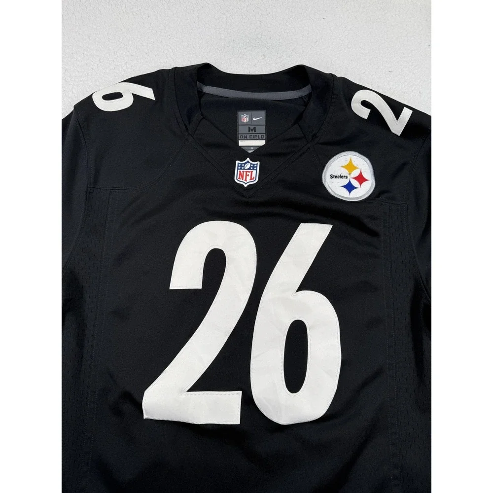 Pittsburgh Steelers Football Jersey Mens Medium Black NFL Nike Bell 26 On Field